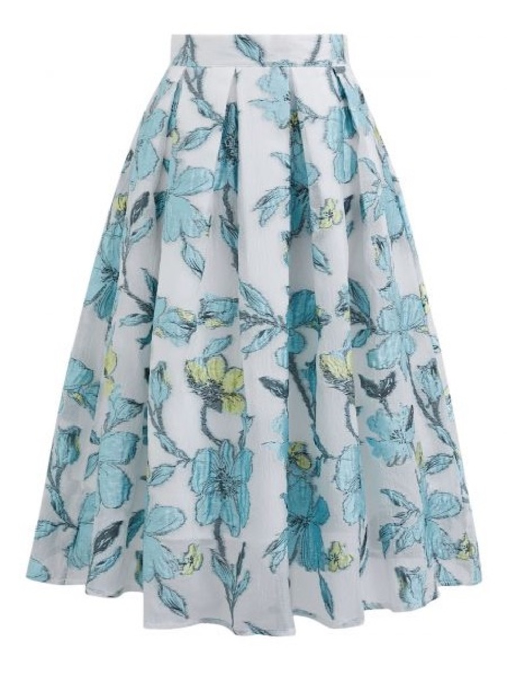 Chicwish A-Line Pleated Jacquard Skirt